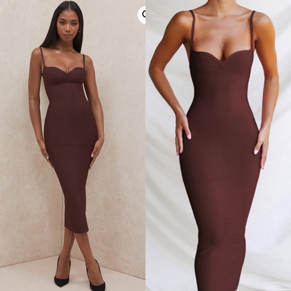 House of CB Dresses & Skirts - House of CB Domenica Raisin Bandage Dress L - NWT